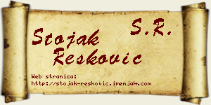 Stojak Resković vizit kartica